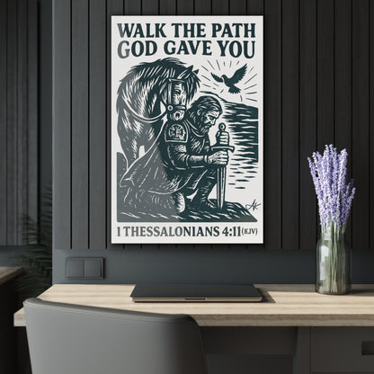 "1 Thessalonians 4:11 (KJV)", Acrylic Wall Prints (French Cleat Hanging) (Porcelain White)