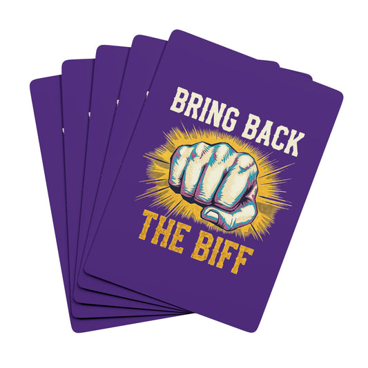 "Bring Back The Biff", Cultural Playing Cards (Deep Purple)