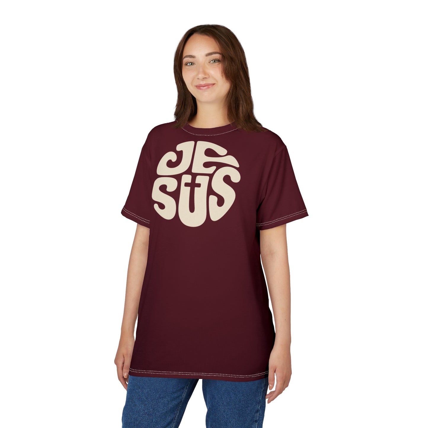 "Retro Jesus", Unisex T-shirt (Scarlet Nights)
