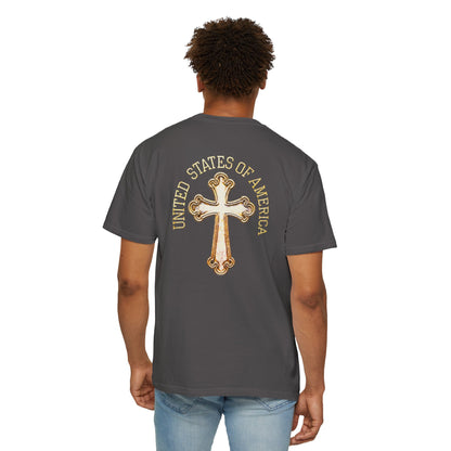 "USA Gold Cross", Unisex T-shirt