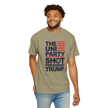 "The Uniparty Shot President Trump" #01, Unisex T-shirt