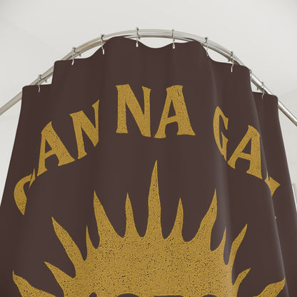 "Clan na Gael - Irish American", Shower Curtains (Wild Boar Brown)