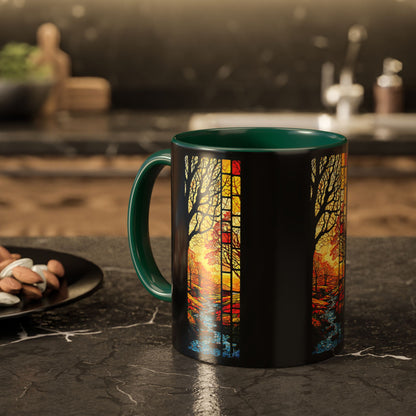 "Realization at 5", Colorful Mugs (11oz, 15oz)