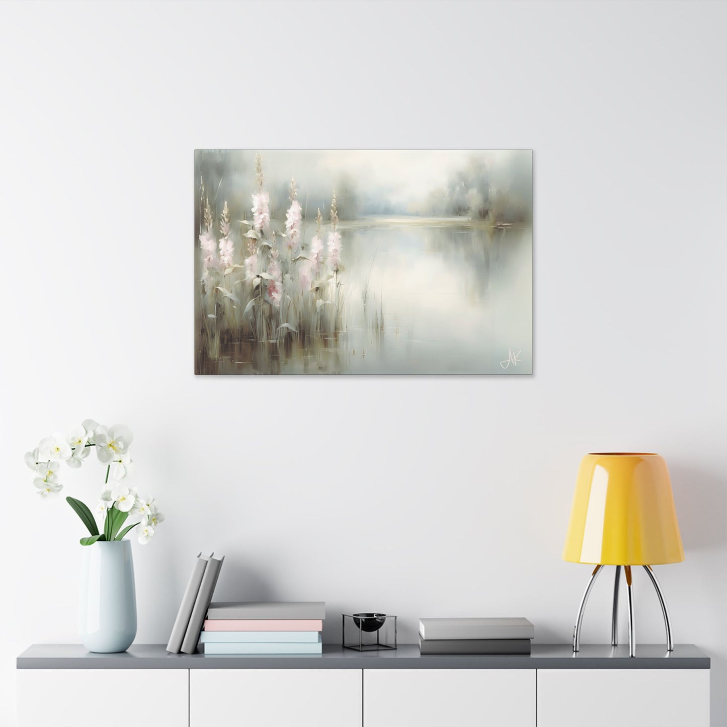 "Pink Rushes", Fine Art Classic Stretched Canvas