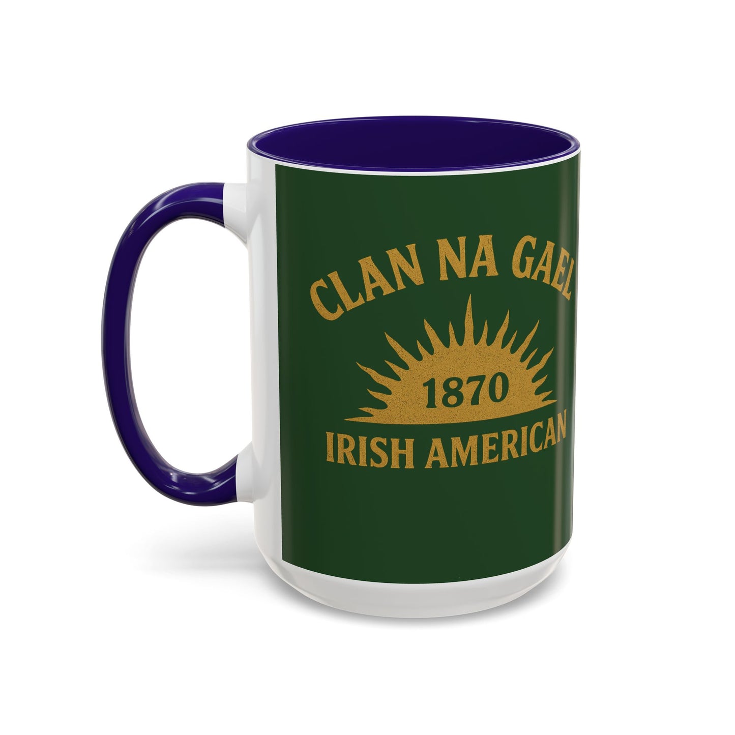"Clan na Gael - Irish American", Colorful Mugs (11oz, 15oz) (Brithemain Green)