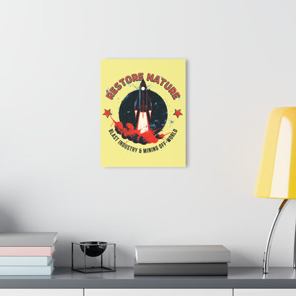 "Restore Nature", Acrylic Wall Prints (French Cleat Hanging) (Soft Lemon Yellow)