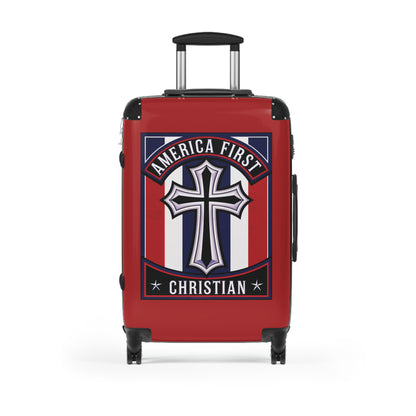 "America First Christian" Wall Art #11 Suitcases (Carnelian Red)