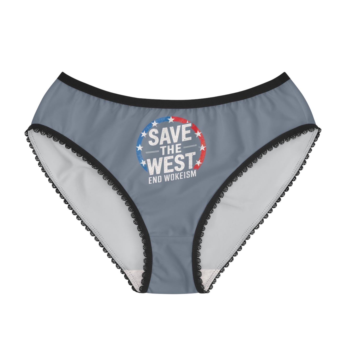 "Save the West - End Wokeism", Women's Briefs (Atlantic Grey)