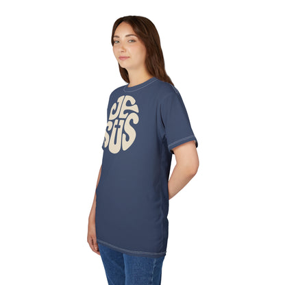 "Retro Jesus", Unisex T-shirt (Signature Blue)