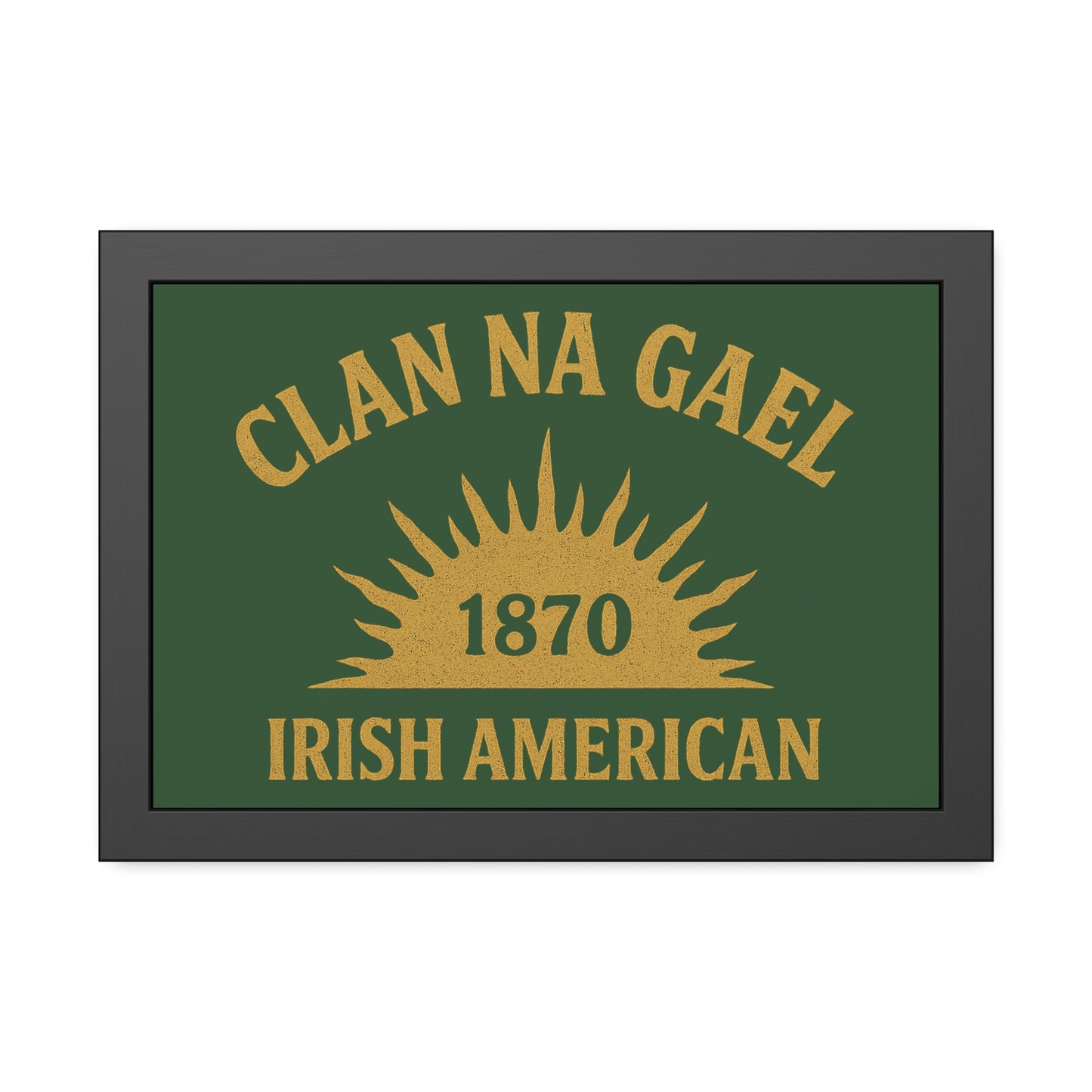 "Clan na Gael - Irish American", Framed Paper Poster (Brithemain Green)