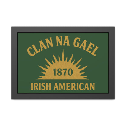"Clan na Gael - Irish American", Framed Paper Poster (Brithemain Green)