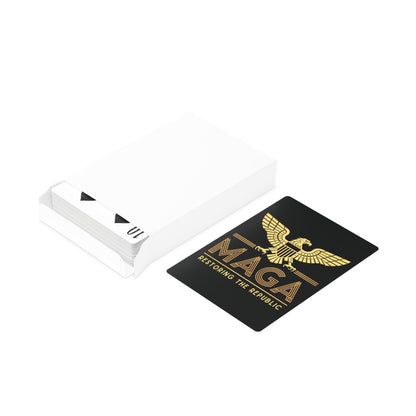 "MAGA - Restoring the Republic", Political Playing Cards (Void Black)