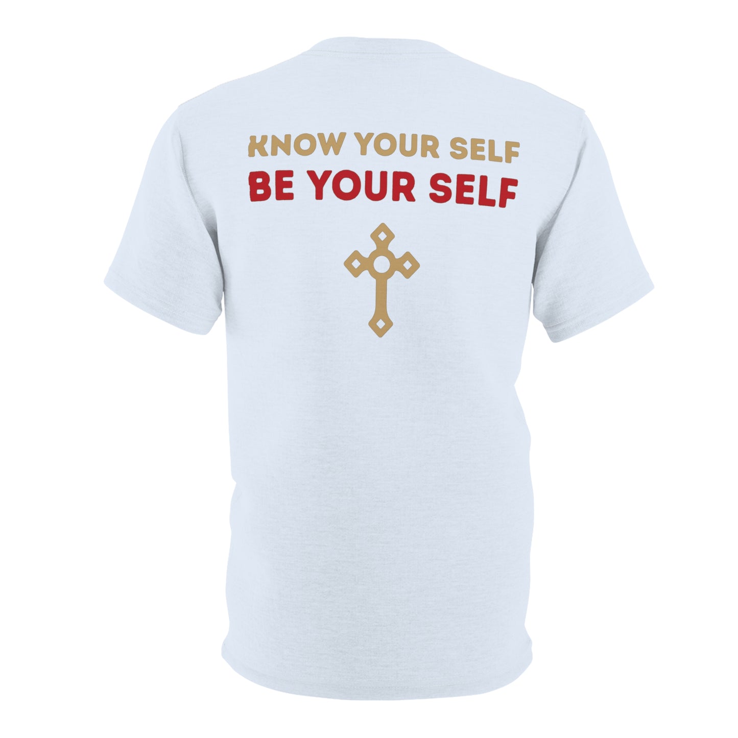 "Know Your Self", Unisex T-shirt (Pilgrim Blue)