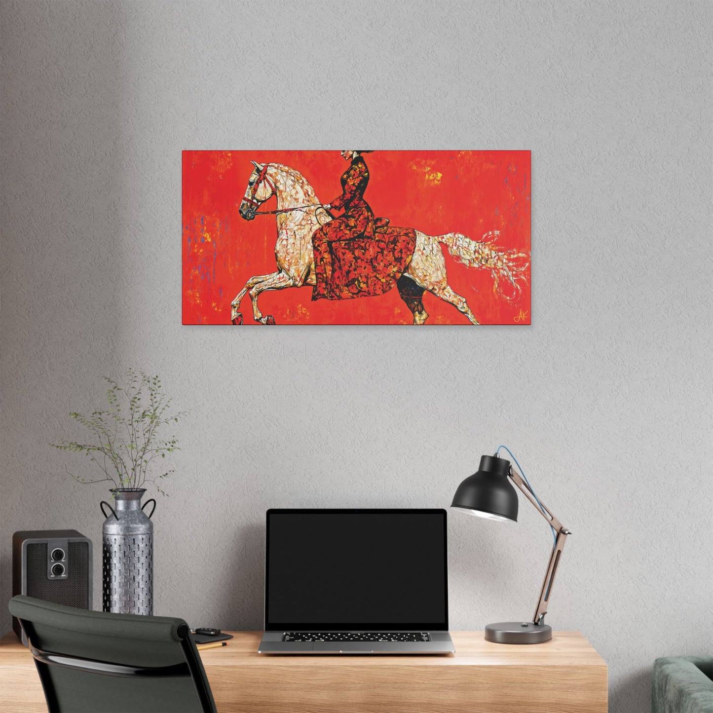 "Red Rider", Stretched Classic Canvas Fine Art Print