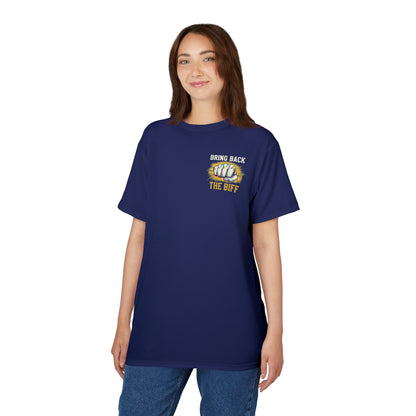 "Bring Back The Biff", Unisex T-shirt (Norway Blue)