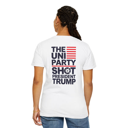 "The Uniparty Shot President Trump" #01, Unisex T-shirt