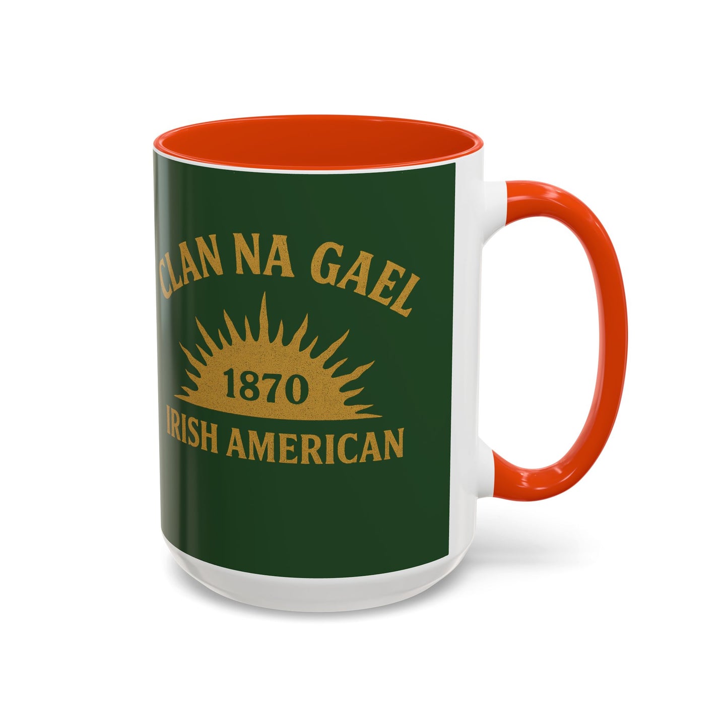 "Clan na Gael - Irish American", Colorful Mugs (11oz, 15oz) (Brithemain Green)