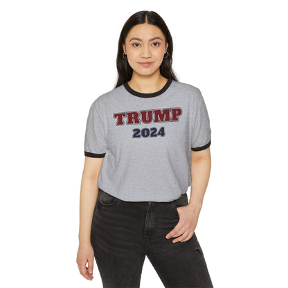 "TRUMP - 2024", Unisex Cotton Ringer T-Shirt - Historical Collectible