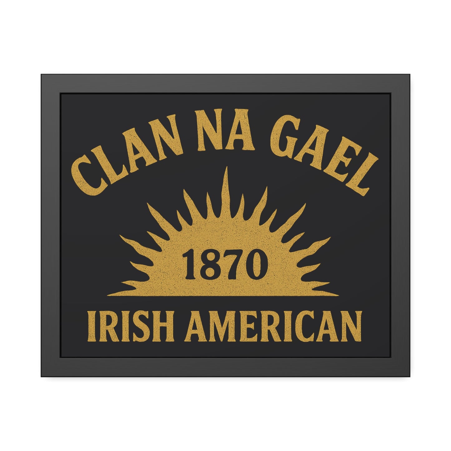"Clan na Gael - Irish American", Framed Paper Poster (Raven Black)