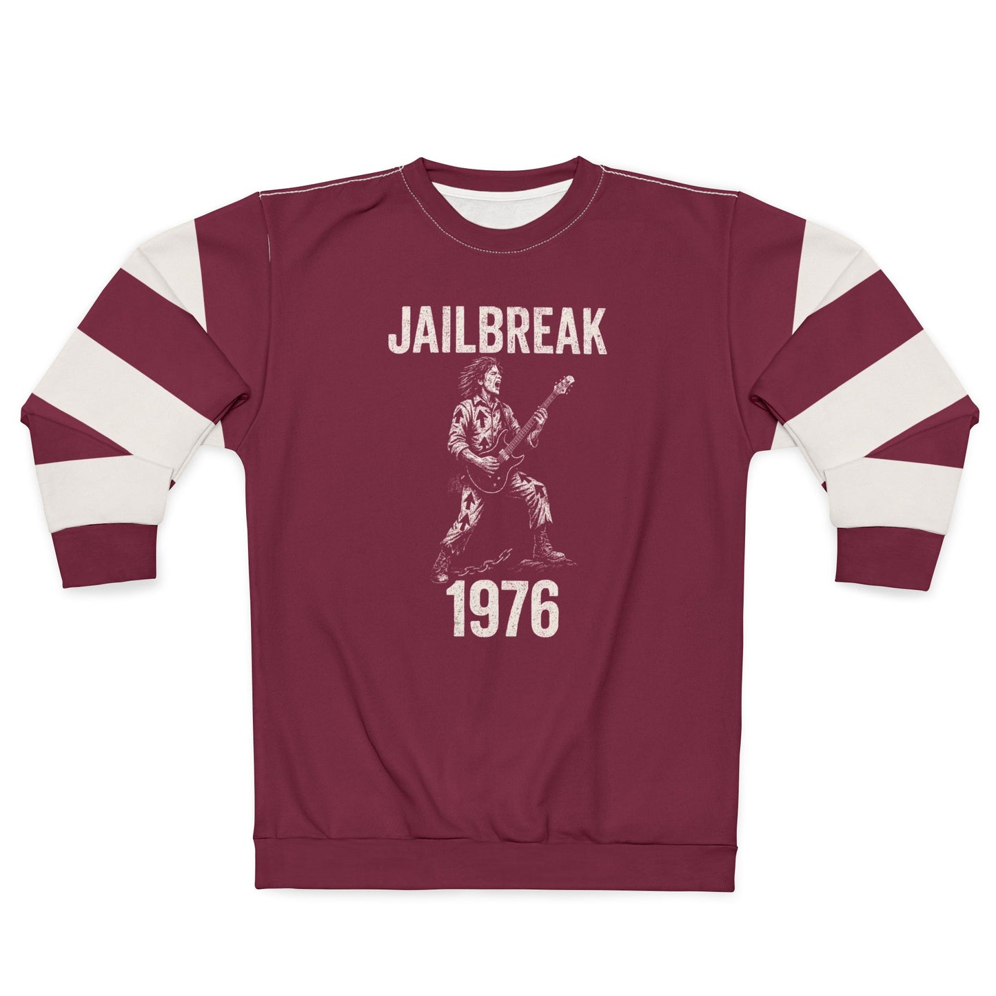 "Jailbreak 1976", Unisex Sweatshirt (Mulberry Red)