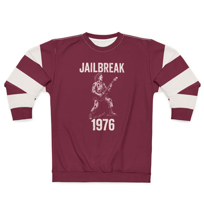 "Jailbreak 1976", Unisex Sweatshirt (Mulberry Red)