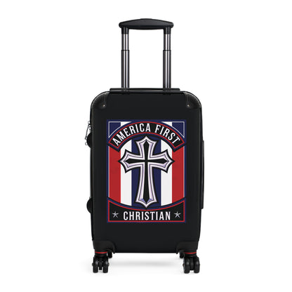 "America First Christian" Wall Art #11 Suitcases (Moonless Black)