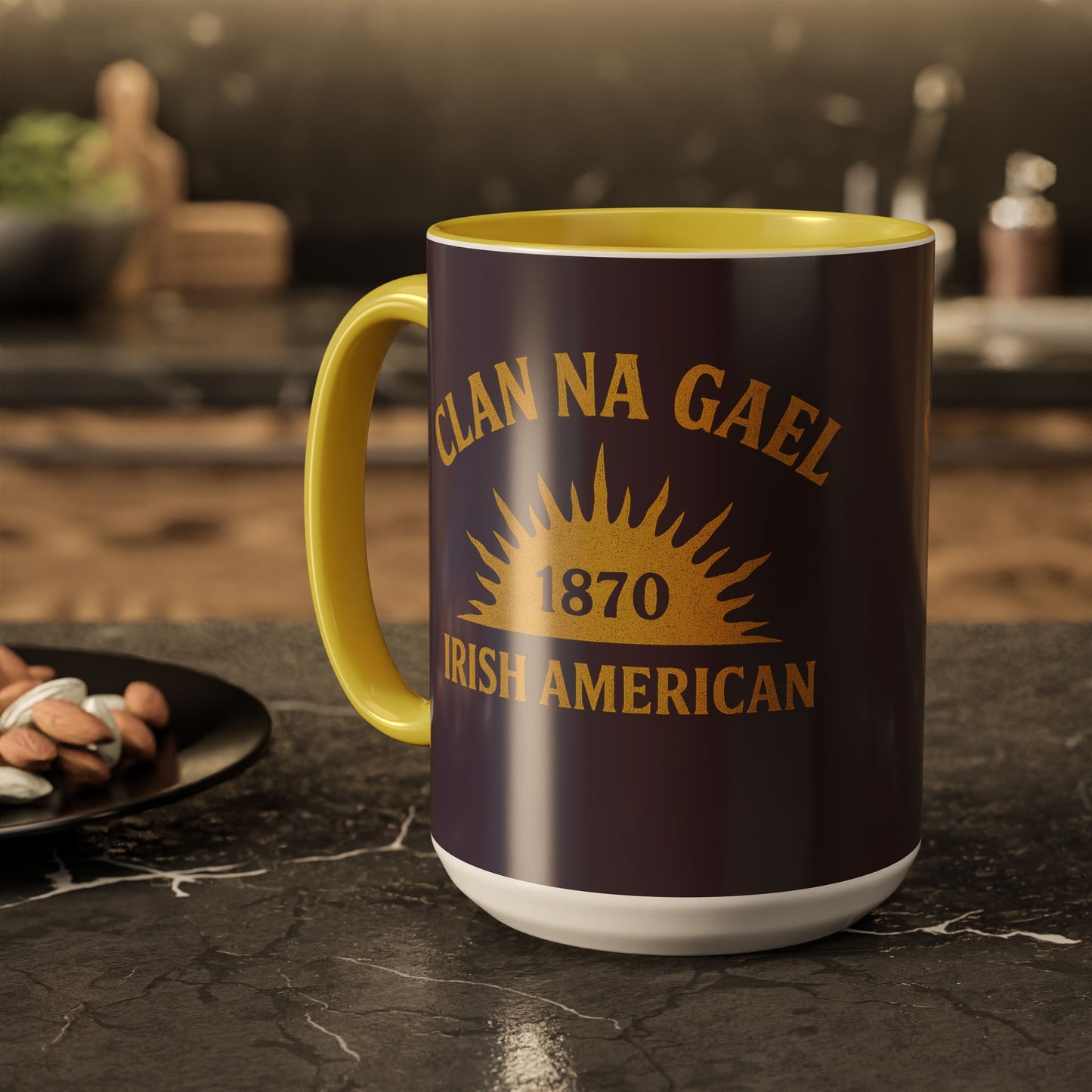 "Clan na Gael - Irish American", Colorful Mugs (11oz, 15oz) (Purple Verbena)