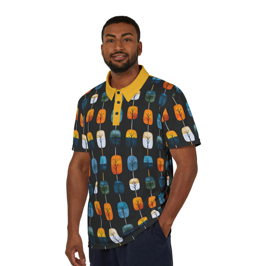 "Skyroot Grove", Unisex Polo Shirt (Yellow Collar)