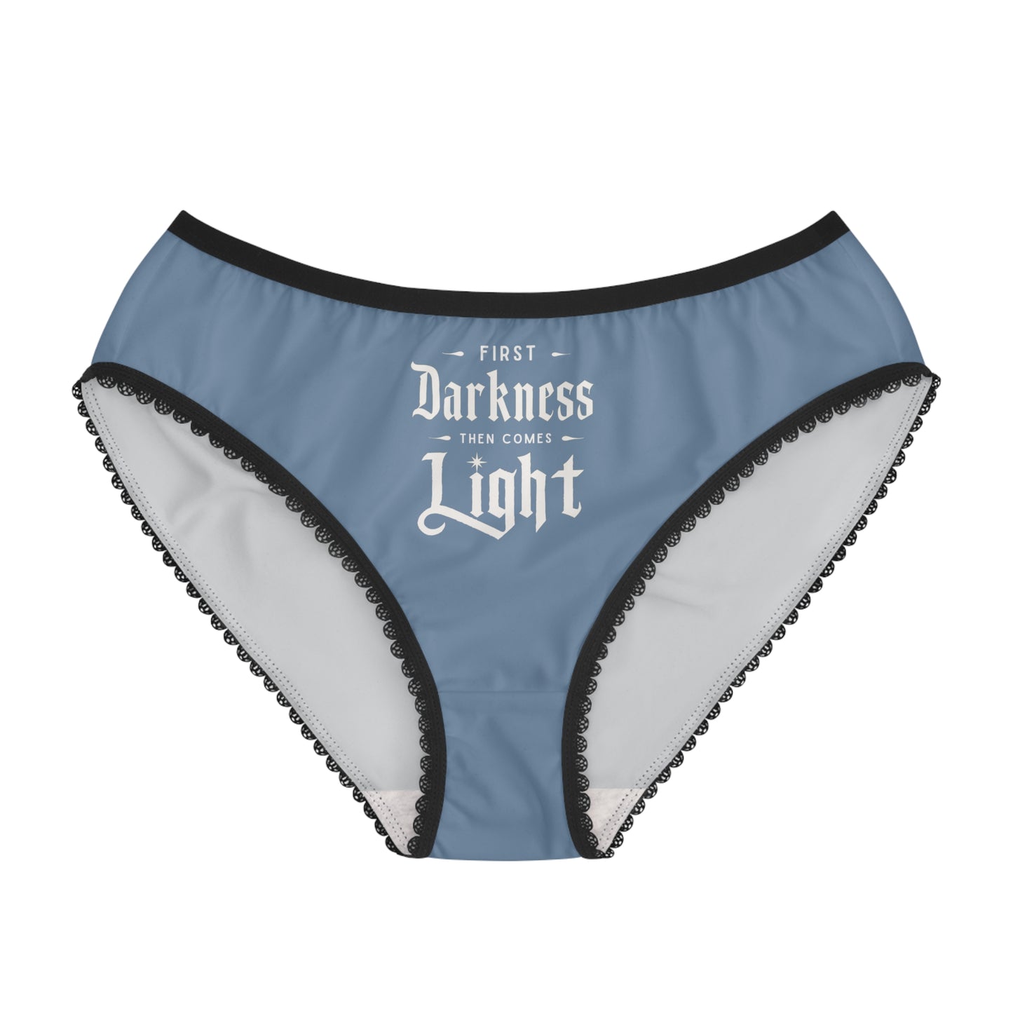 "First Darkness Then Comes Light" #02, Women's Briefs (Denim Blue)