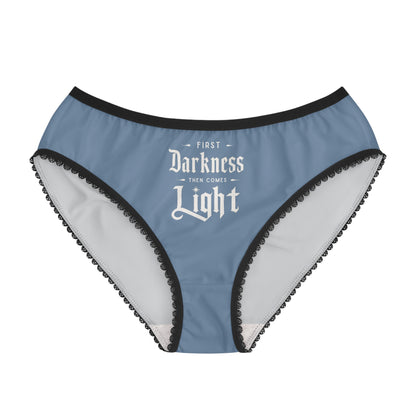 "First Darkness Then Comes Light" #02, Women's Briefs (Denim Blue)