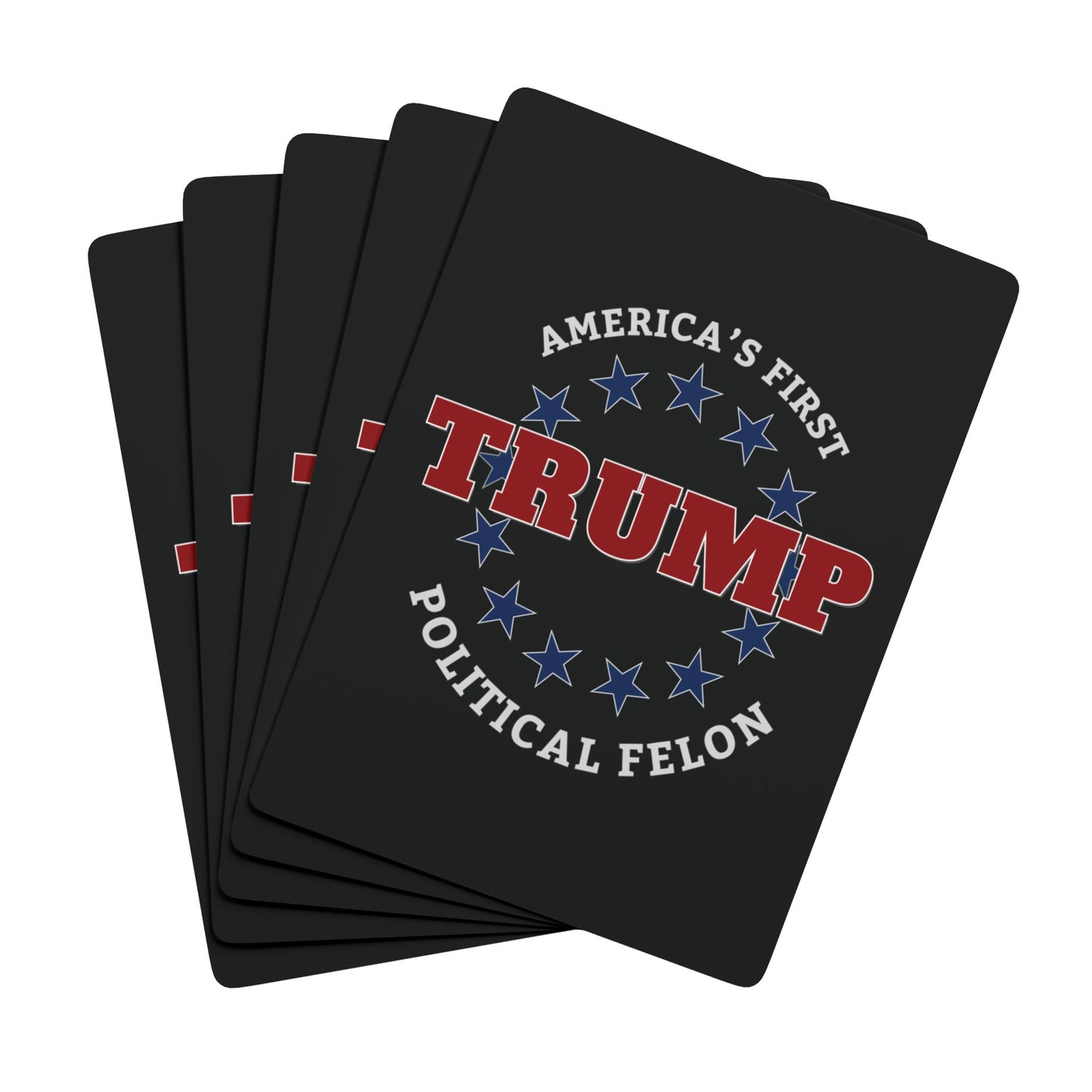"Trump - Political Felon", Political Playing Cards (70's Black)