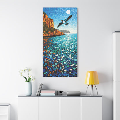 "Sky Kin VII – Gannet in the Glittering Noon", Fine Art Matte Canvas, Stretched, 1.25"