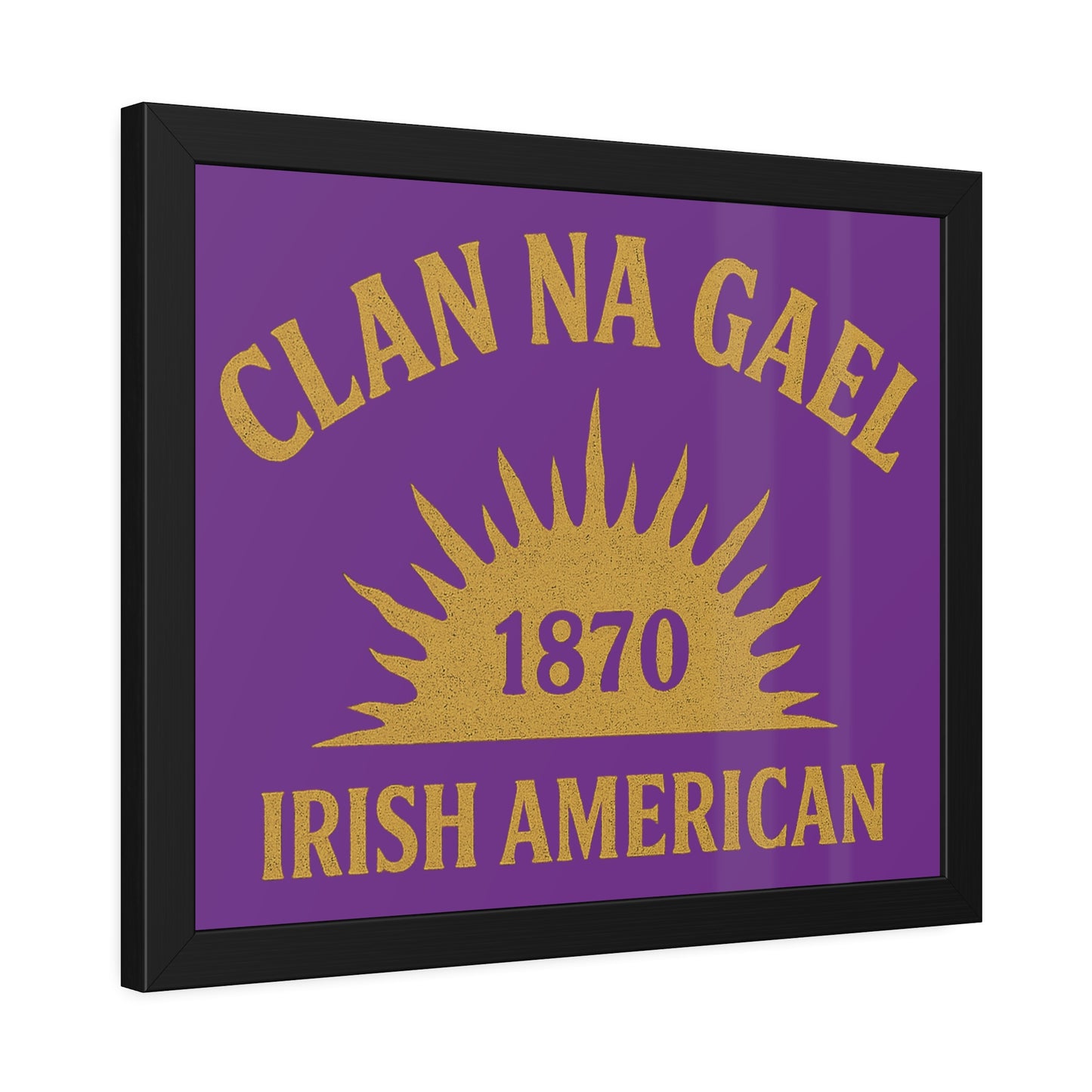 "Clan na Gael - Irish American", Framed Paper Poster (Vesper Violet)