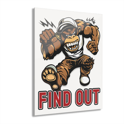 "Find Out", Acrylic Wall Prints (French Cleat Hanging) (Porcelain White)