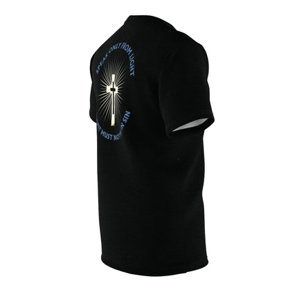 "Speak only from Light", Unisex Black T-shirt