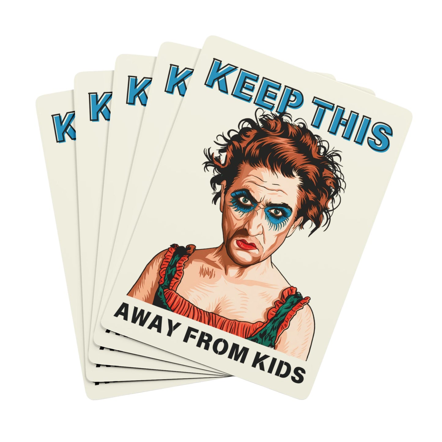 "Keep This Away from Kids", Cultural Playing Cards (Ivory)