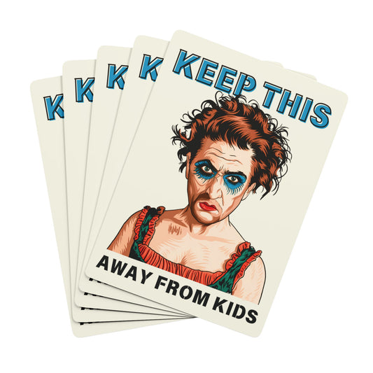 "Keep This Away from Kids", Cultural Playing Cards (Ivory)