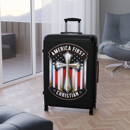 "America First - Christian" #01 Suitcases (Black)