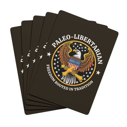 "Paleo-Libertarian" #01, Political Playing Cards (Ancient Brown)
