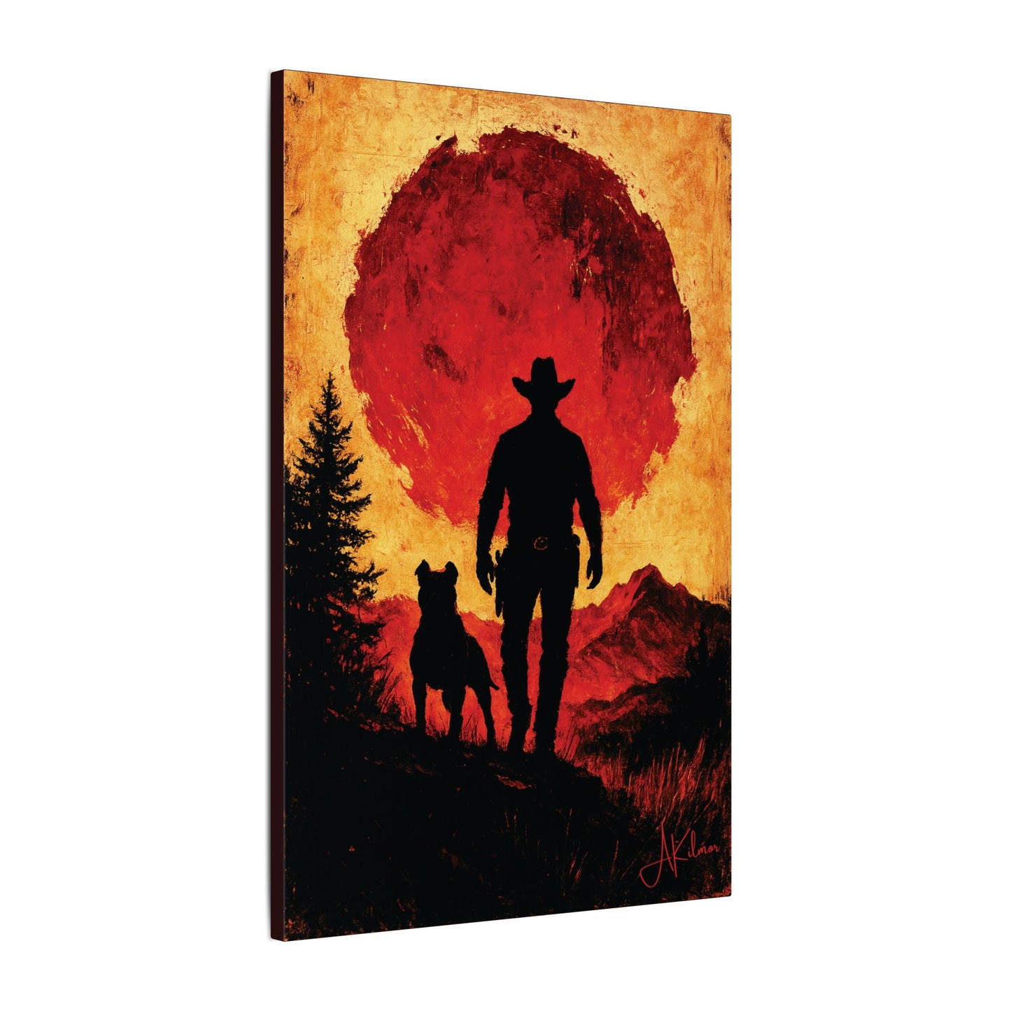 "Watchman of the Red Sun", Matte Canvas Fine Art Print