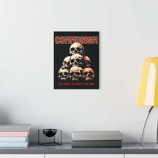 "Communism - The Result is Always the Same", Political Acrylic Wall Prints (French Cleat Hanging) (Void Black)
