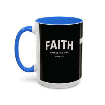 "Faith Overcomes Fear", Colorful Mugs (11oz, 15oz)