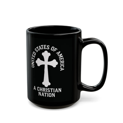 "USA - A Christian Nation" #04, Black Mug (11oz & 15oz)