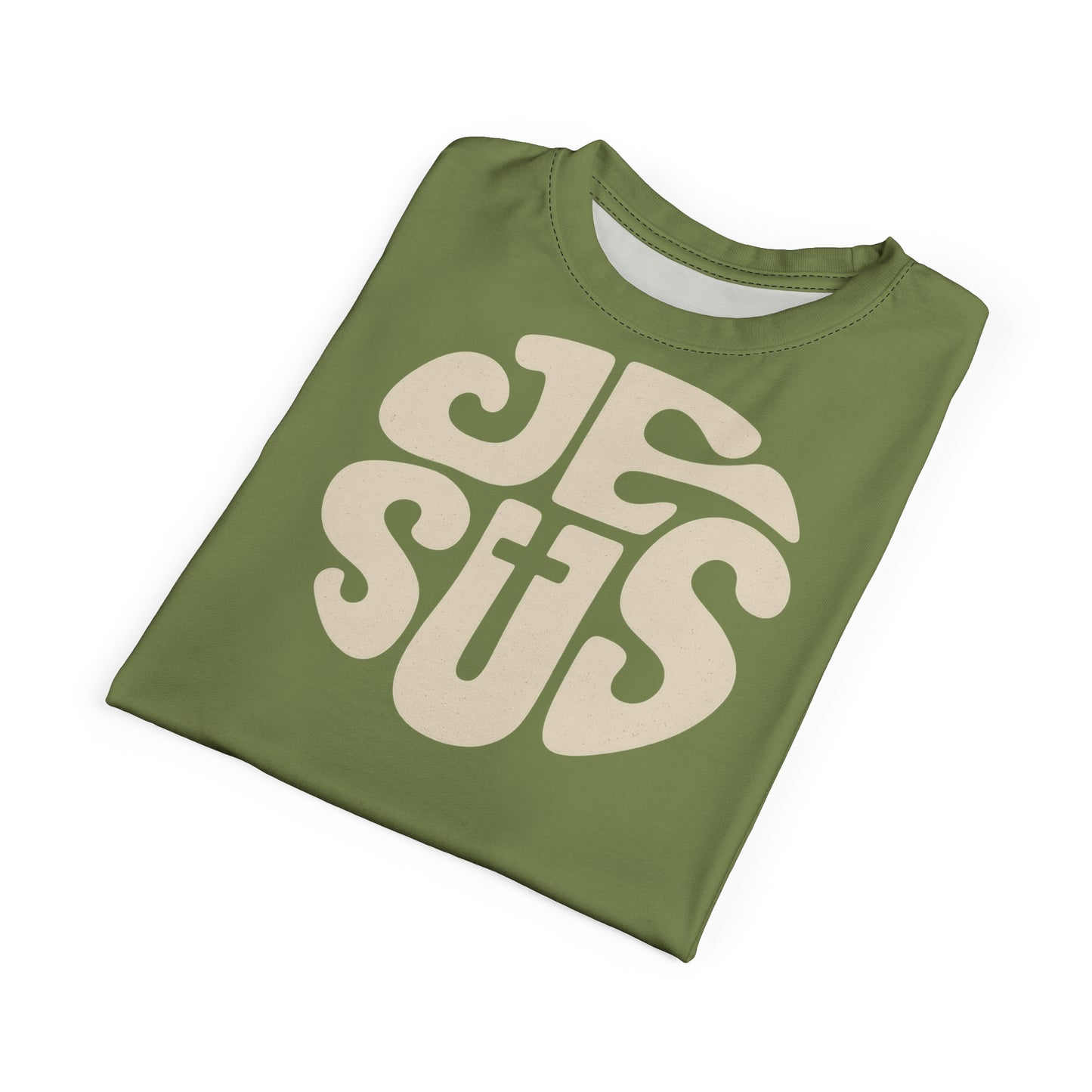 "Retro Jesus", Unisex T-shirt (Sage Green)