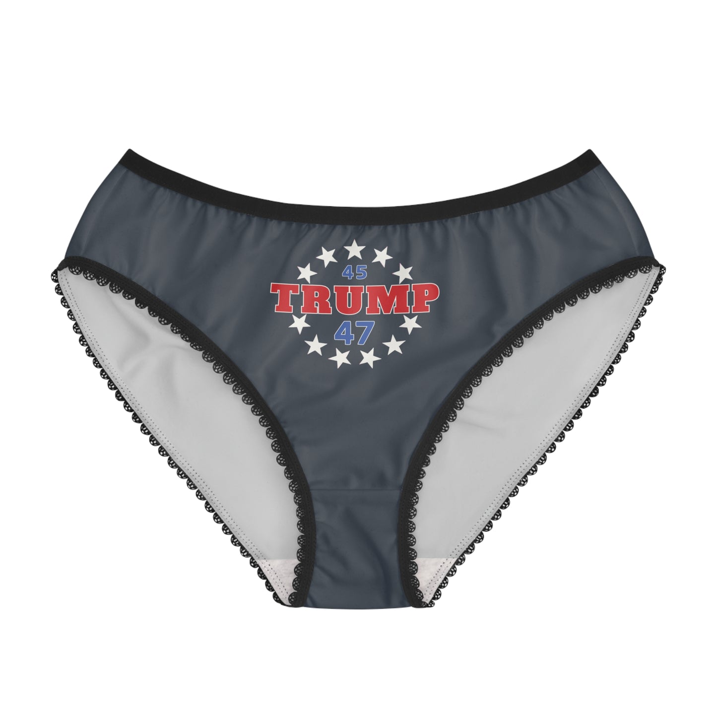 "Trump 45-47 Circle of Stars", Women's Briefs (Hearthstone Grey)