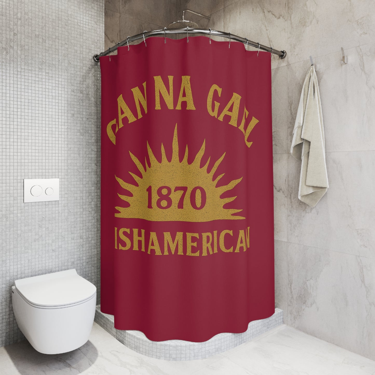 "Clan na Gael - Irish American", Shower Curtains (Fénechas Red)