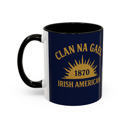 "Clan na Gael - Irish American", Colorful Mugs (11oz, 15oz) (Mariana Blue)