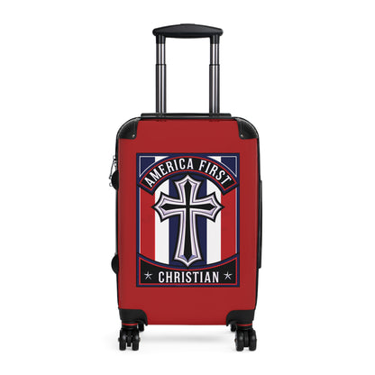 "America First Christian" Wall Art #11 Suitcases (Carnelian Red)