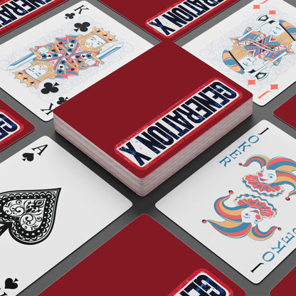 "Generation X", Retro Playing Cards (Cherry Red)