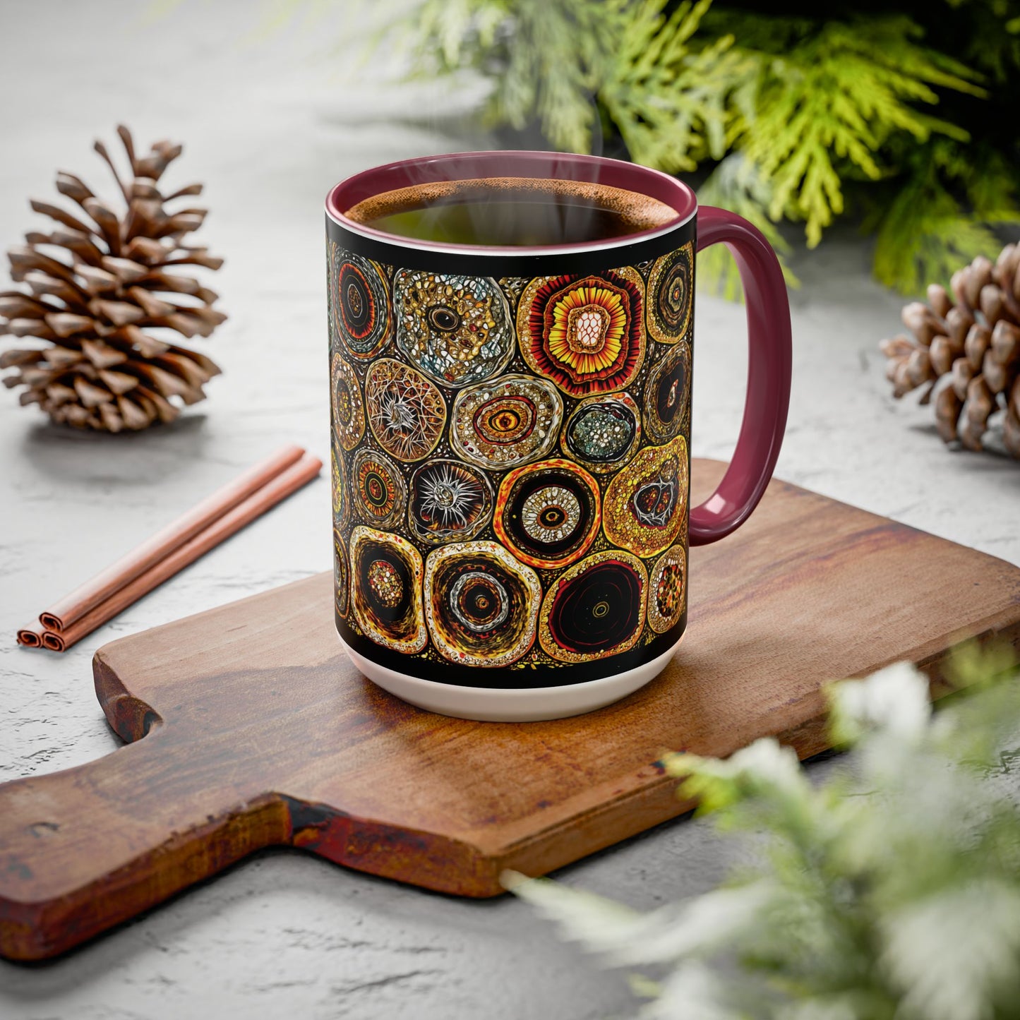 "Every Detail, His Design", Colorful Mugs (11oz, 15oz)